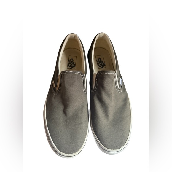 Vans Gray Canvas Slip-On Sneakers MEN SZ 13 - Picture 1 of 11